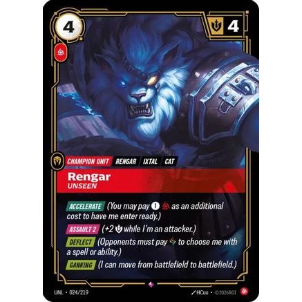 Rengar - Unseen (024/219) - Unleashed Foil