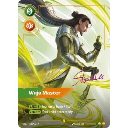 Master Yi - Wuju Master (Signature) (231*/219) - Unleashed Foil