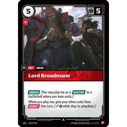 Lord Broadmane (012/219) - Unleashed