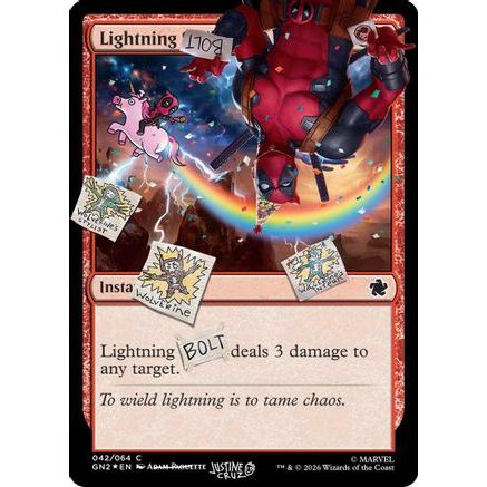 Lightning Bolt (042) (Pool Party Foil) (SLD-042) - Secret Lair Drop Series Foil