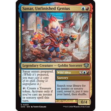 Sanar, Unfinished Genius (SOS-223) - Secrets of Strixhaven Foil