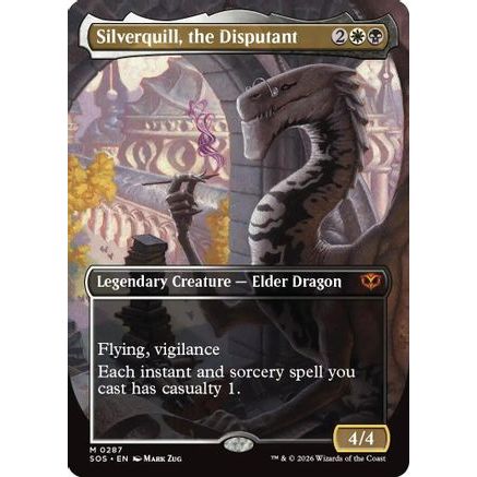 Silverquill, the Disputant (Borderless) (SOS-287) - Secrets of Strixhaven Foil