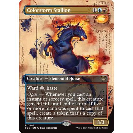 Colorstorm Stallion (Borderless) (SOS-299) - Secrets of Strixhaven