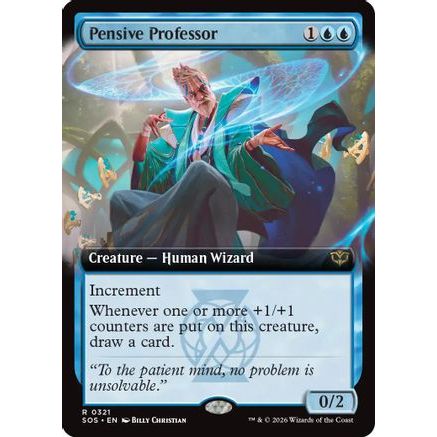 Pensive Professor (Extended Art) (SOS-321) - Secrets of Strixhaven
