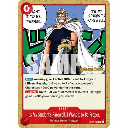 It's My Student's Farewell. I Want It to Be Proper. (EB04-009) - Adventure on Kami's Island Release Event Cards