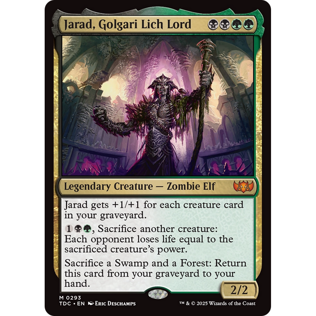 Jarad, Golgari Lich Lord (TDC-293) - Commander: Tarkir: Dragonstorm