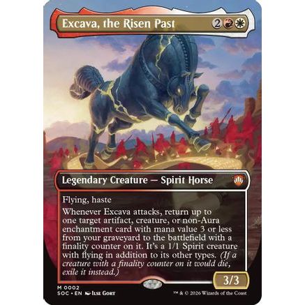Excava, the Risen Past (Borderless) (SOC-002) - Commander: Secrets of Strixhaven