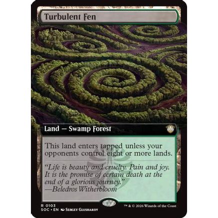 Turbulent Fen (Extended Art) (SOC-103) - Commander: Secrets of Strixhaven