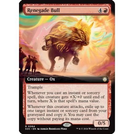 Renegade Bull (Extended Art) (SOC-084) - Commander: Secrets of Strixhaven