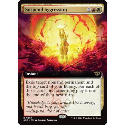 Suspend Aggression (Extended Art) (SOS-357) - Secrets of Strixhaven Foil
