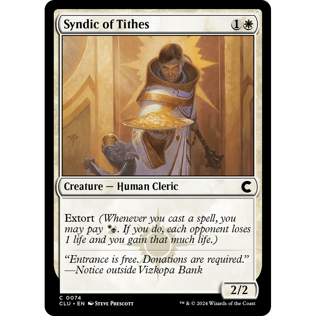 Syndic of Tithes (CLU-074) - Ravnica: Clue Edition