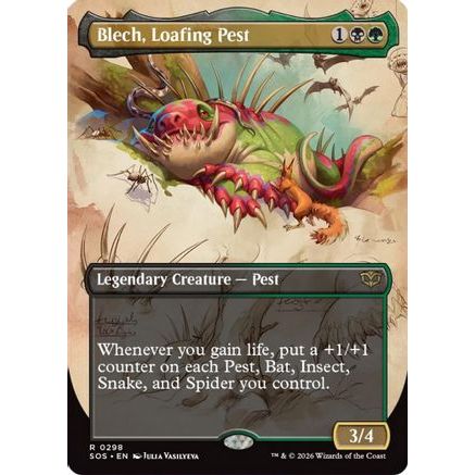 Blech, Loafing Pest (Borderless) (SOS-298) - Secrets of Strixhaven