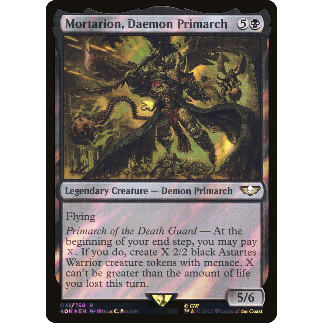 Mortarion, Daemon Primarch (40K-041) - Warhammer 40,000 Commander Foil