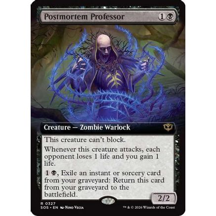 Postmortem Professor (Extended Art) (SOS-327) - Secrets of Strixhaven Foil