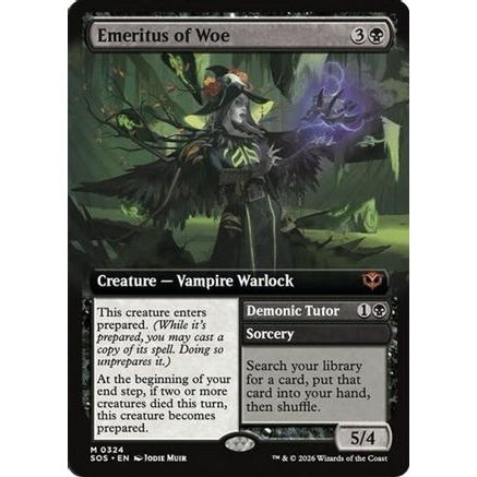 Emeritus of Woe (Extended Art) (SOS-324) - Secrets of Strixhaven Foil