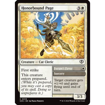 Honorbound Page (SOS-019) - Secrets of Strixhaven Foil