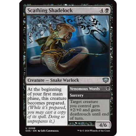 Scathing Shadelock (SOS-098) - Secrets of Strixhaven Foil