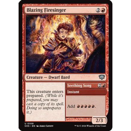 Blazing Firesinger (SOS-109) - Secrets of Strixhaven Foil