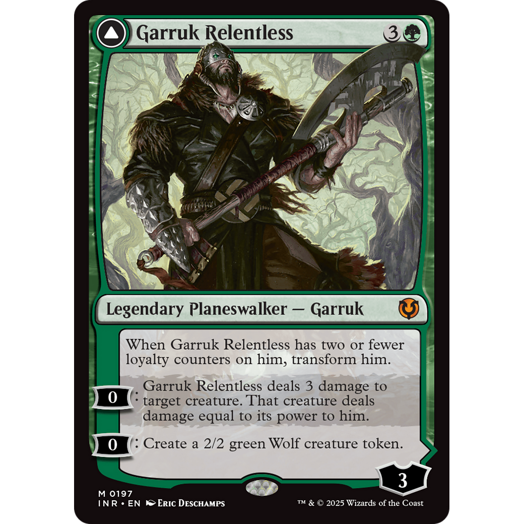 Garruk Relentless // Garruk, the Veil-Cursed (INR-197) - Innistrad Remastered Foil