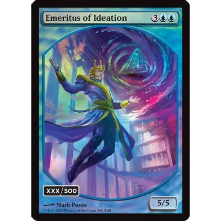 Emeritus of Ideation (Retro Frame) (Serial Numbered) (Double Rainbow Foil) (SOS-306) - Secrets of Strixhaven Foil