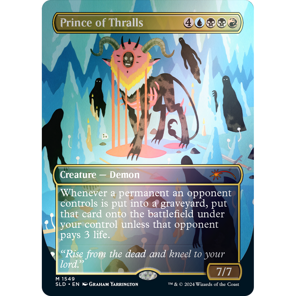 Prince of Thralls (Rainbow Foil) (SLD-1549) - Secret Lair Drop (Borderless) Foil