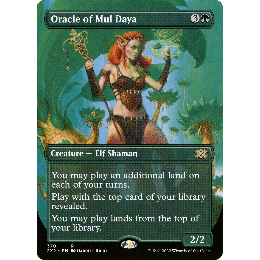 Oracle of Mul Daya (Borderless) (2X2-370) - Double Masters 2022 (Borderless) Foil