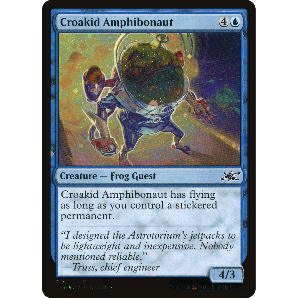 Croakid Amphibonaut (Galaxy Foil) (UNF-329) - Unfinity Foil