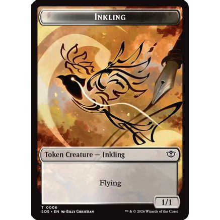 Inkling (0006) // Spirit (0010) Double-Sided Token (SOS-6 // 10) - Secrets of Strixhaven