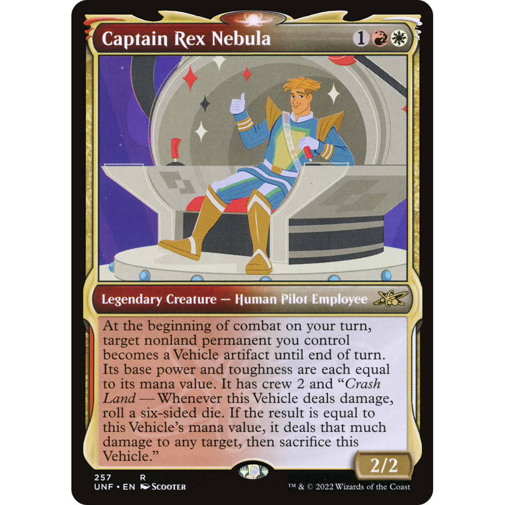 Captain Rex Nebula (Showcase) (UNF-257) - Unfinity: (Showcase) Foil
