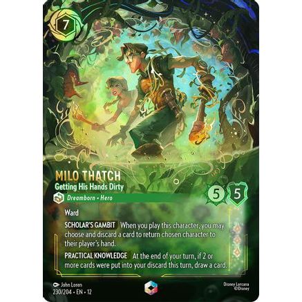 Milo Thatch - Getting His Hands Dirty (Enchanted) (230/204) - Wilds Unknown Holofoil