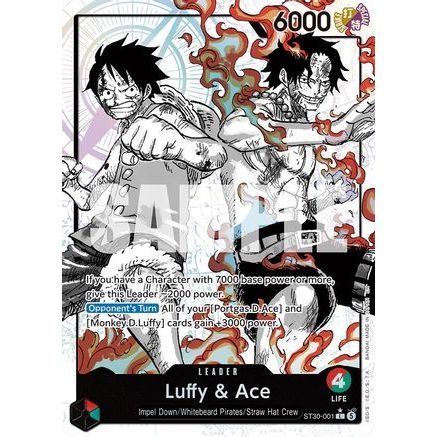 Luffy & Ace (Parallel) (ST30-001) - Starter Deck EX: Luffy & Ace Foil