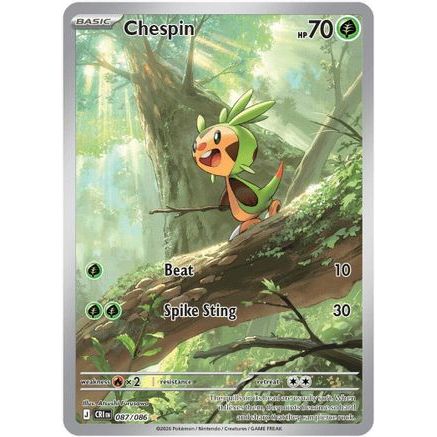 Chespin - 087/086 87 - ME04 Chaos Rising Holofoil