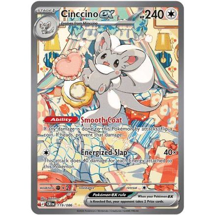 Cinccino ex - 119/086 119 - ME04 Chaos Rising Holofoil