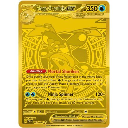 Mega Greninja ex - 122/086 122 - ME04 Chaos Rising Holofoil