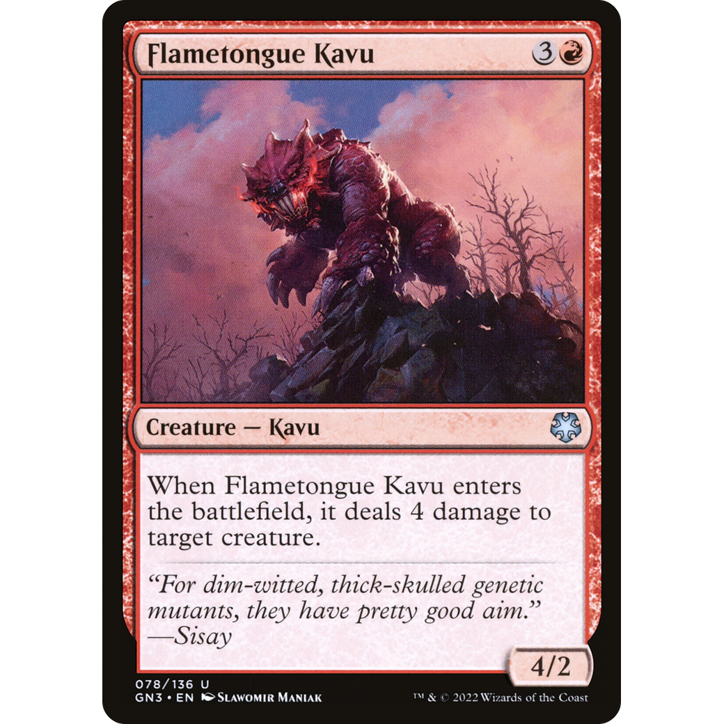 Flametongue Kavu (GN3-078) - Game Night: Free-for-All