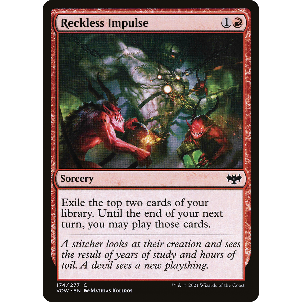 Reckless Impulse (VOW-174) - Innistrad: Crimson Vow Foil