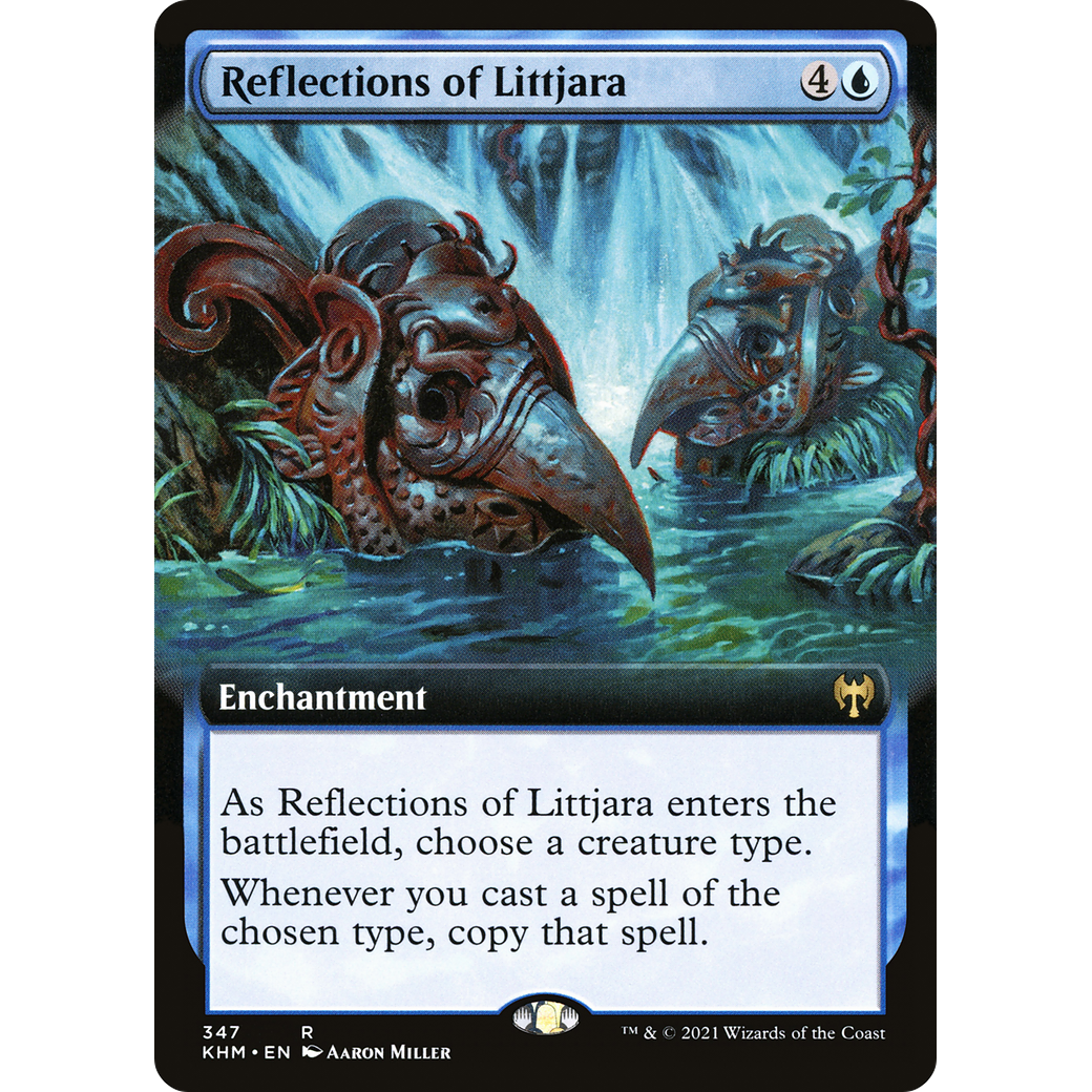 Reflections of Littjara (Extended Art) (KHM-347) - Kaldheim: (Extended Art) Foil