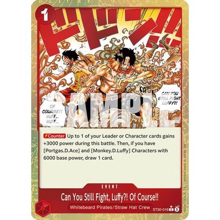 Can You Still Fight, Luffy?! Of Course!! (Parallel) (ST30-016) - Starter Deck EX: Luffy & Ace Foil