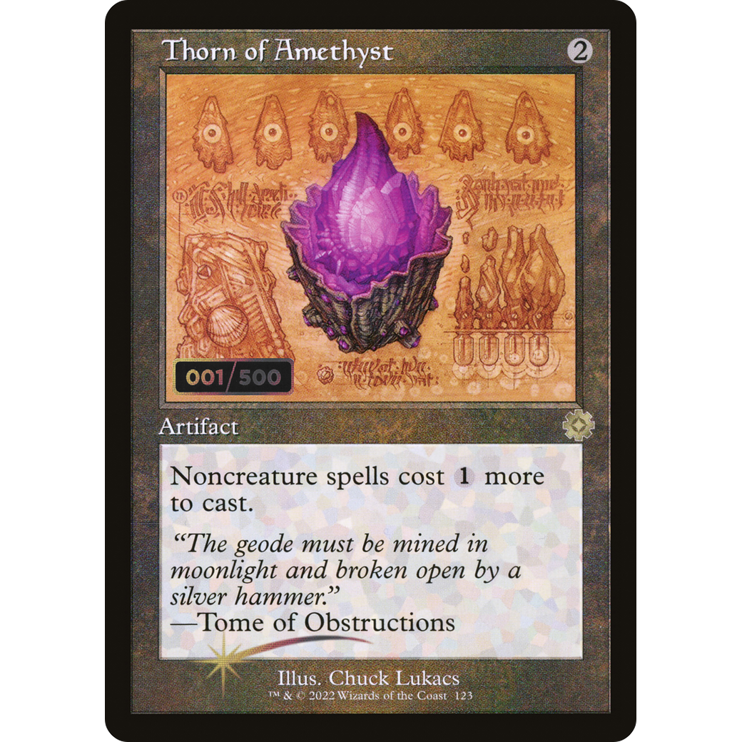 Thorn of Amethyst (Schematic) (Serial Numbered) (BRR-123) - The Brothers' War Retro Artifacts Foil