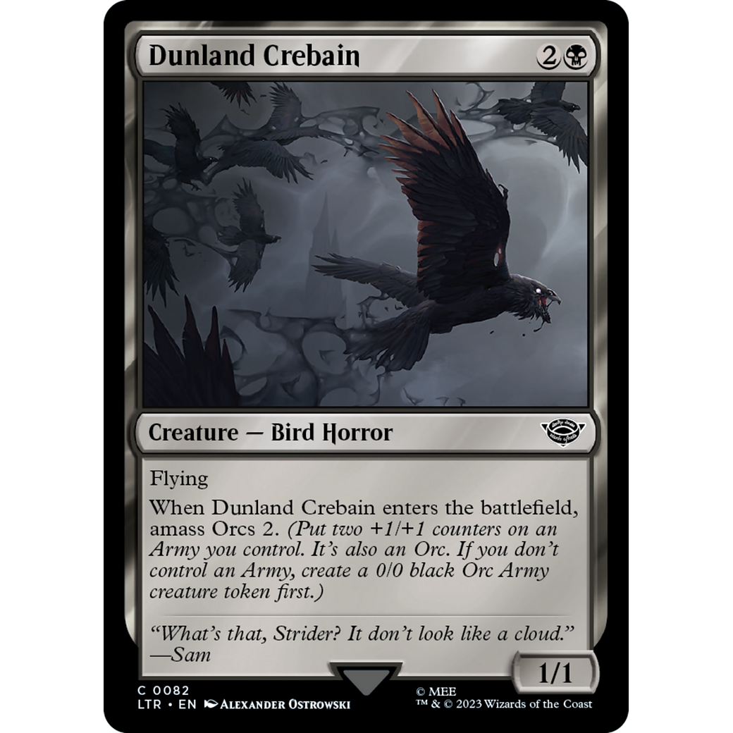 Dunland Crebain (LTR-082) - The Lord of the Rings: Tales of Middle-earth Foil