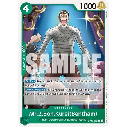 Mr.2.Bon.Kurei(Bentham) (036) (OP16-036) - The Time of Battle