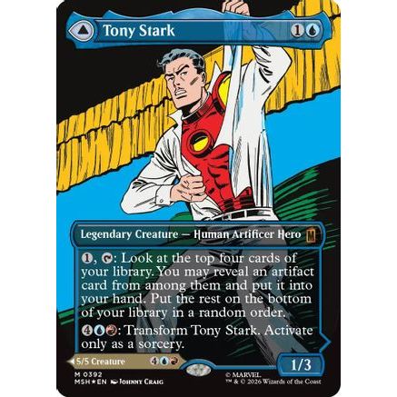 Tony Stark (Borderless) (0392) (MSH-392) - Marvel Super Heroes Foil