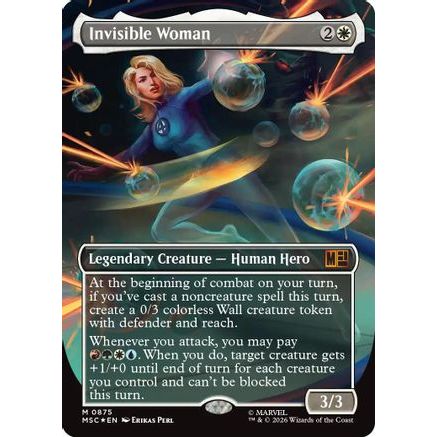 Invisible Woman (Borderless) (Surge Foil) (MSC-875) - Commander: Marvel Super Heroes Foil