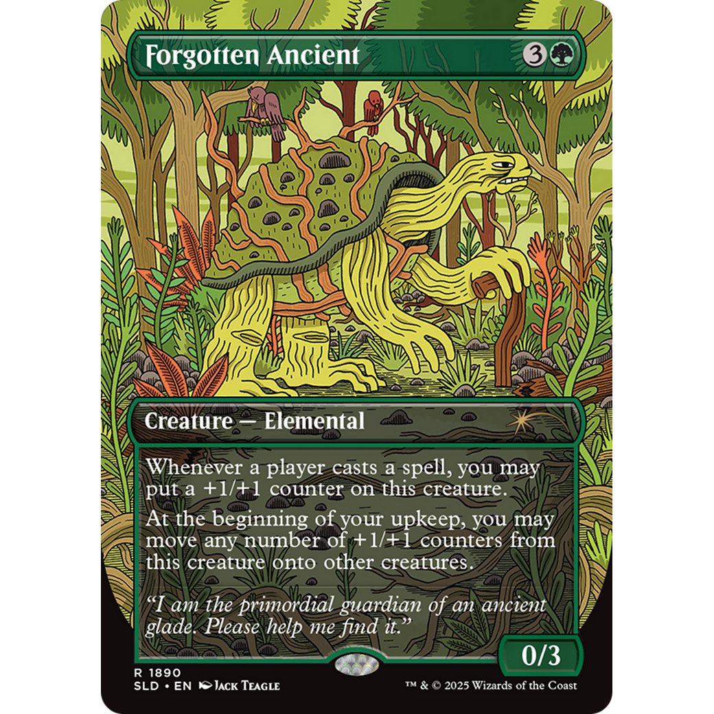 Forgotten Ancient (Rainbow Foil) (SLD-1890) - Secret Lair Drop (Borderless) Foil