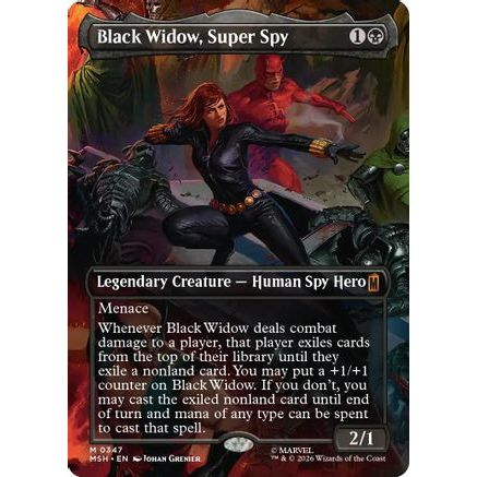 Black Widow, Super Spy (Borderless) (0347) (MSH-347) - Marvel Super Heroes Foil