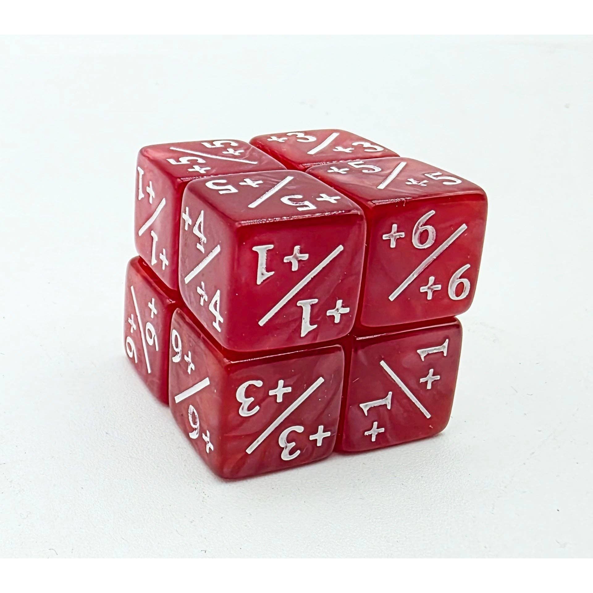 +1/+1 Pearl Red Counters for Magic - Set of 8
