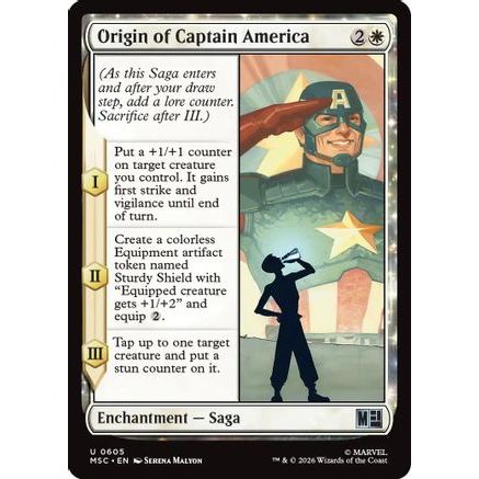 Origin of Captain America (MSC-605) - Commander: Marvel Super Heroes Foil