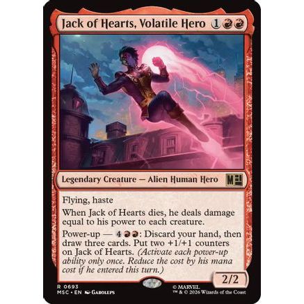 Jack of Hearts, Volatile Hero (MSC-693) - Commander: Marvel Super Heroes