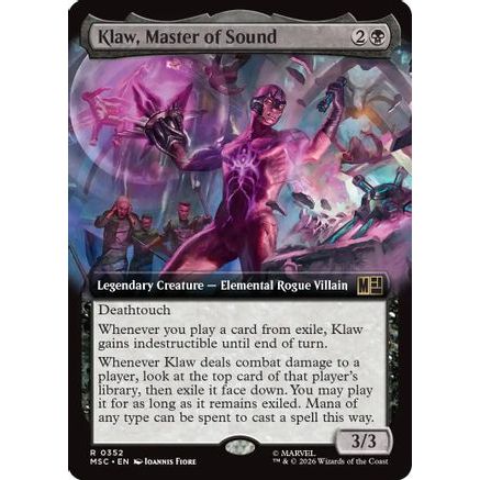 Klaw, Master of Sound (Extended Art) (MSC-352) - Commander: Marvel Super Heroes Foil
