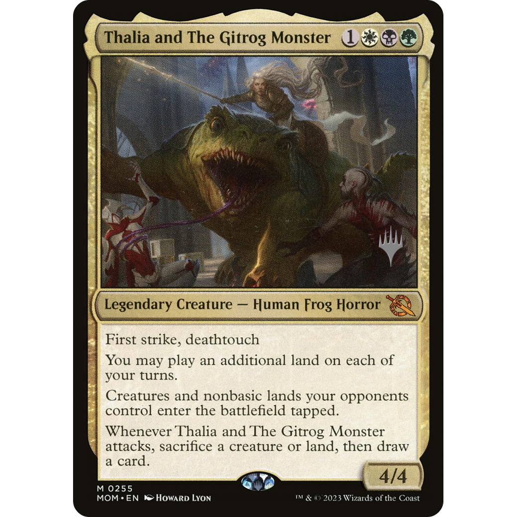 Thalia and The Gitrog Monster (PPMOM-255P) - March of the Machine Promos Foil